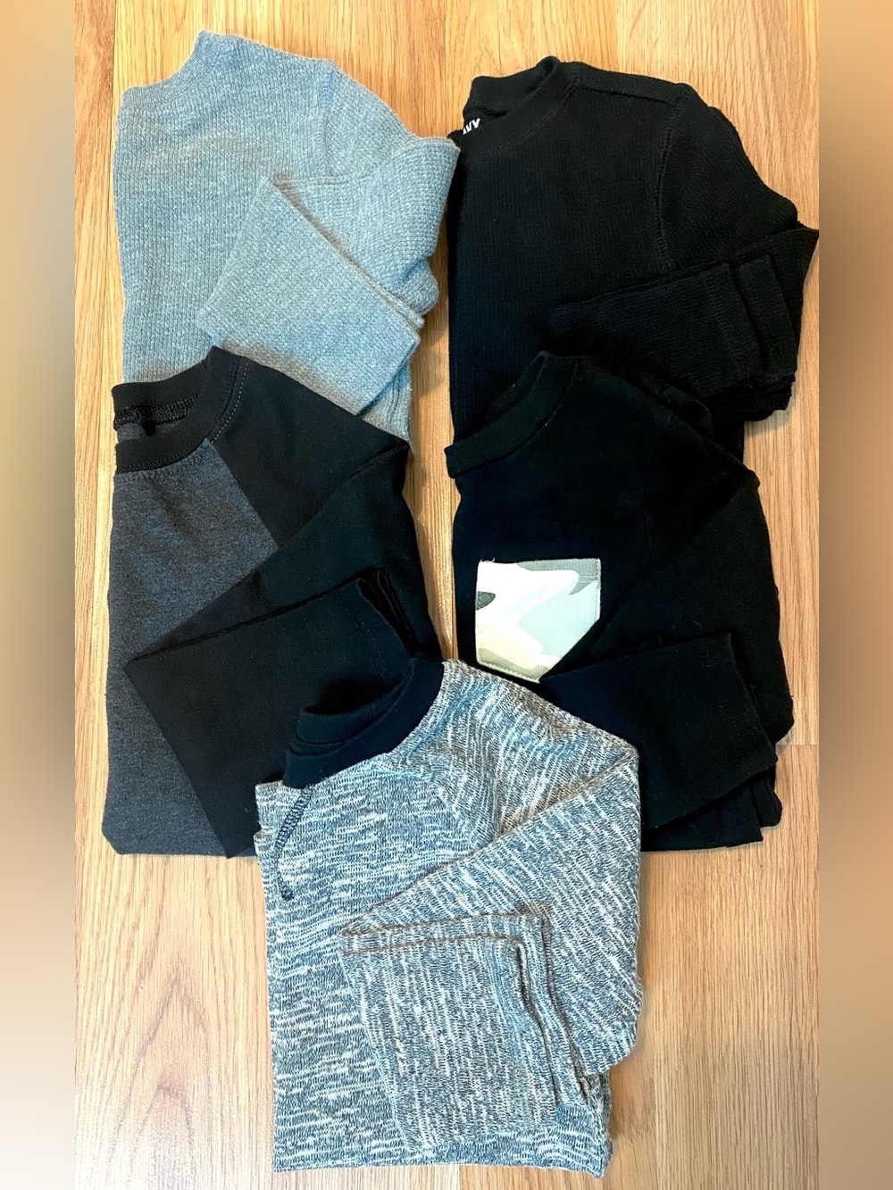 🖤🩶 5T BOYS LONG SLEEVE SHIRTS BUNDLE OF 5! WARM WINTER SHIRTS THERMAL SOFT - Picture 12 of 12